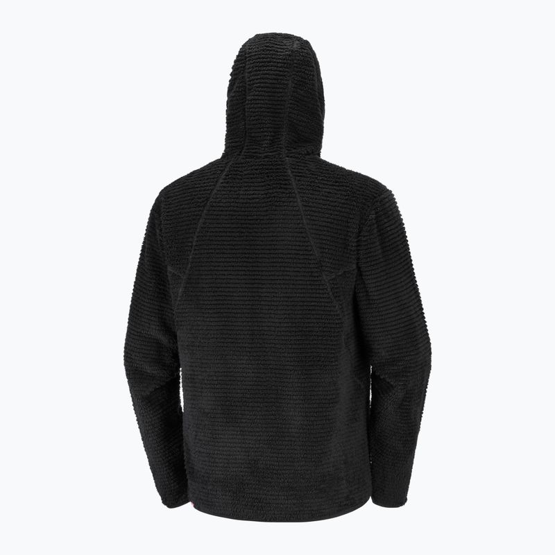 Men's fleece sweatshirt Salomon Thernova Fleece Hoodie deep black 7
