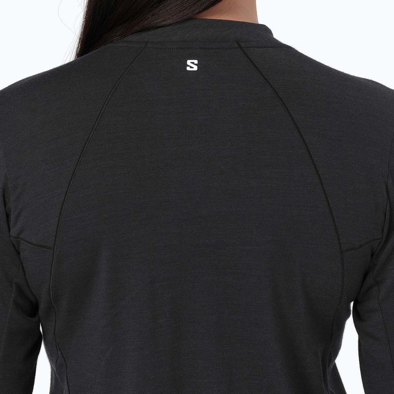 Women's running longsleeve Salomon Sense Merino Tee LS deep black 4
