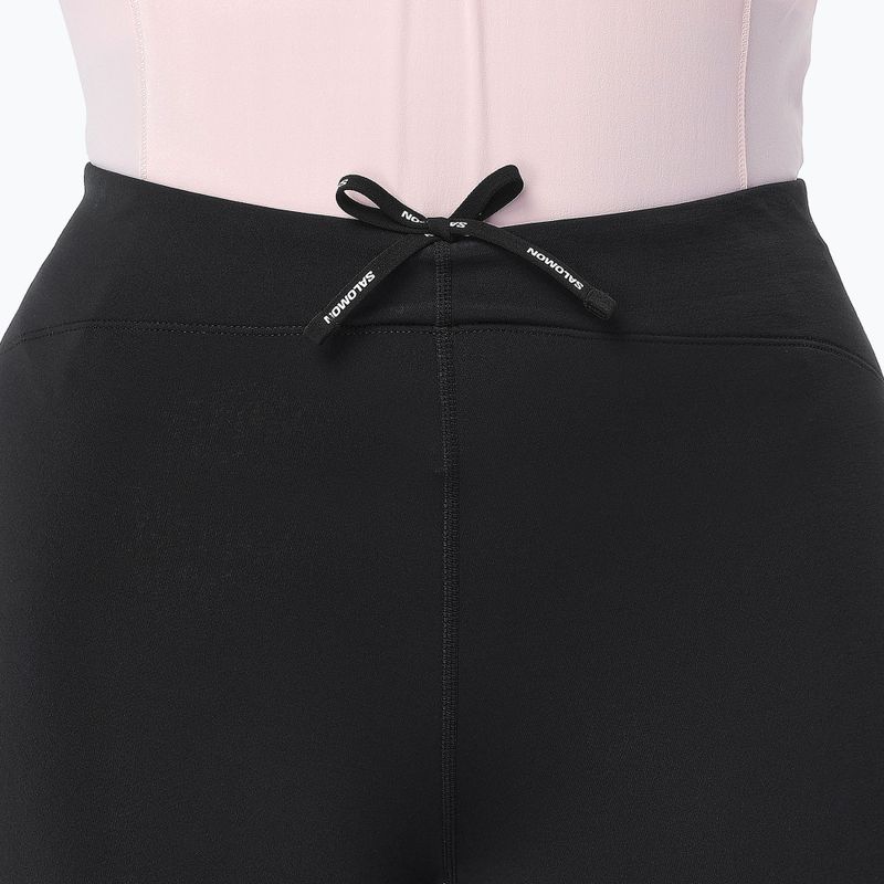 Women's running leggings Salomon Shakeout Core Warm Tights deep black 4