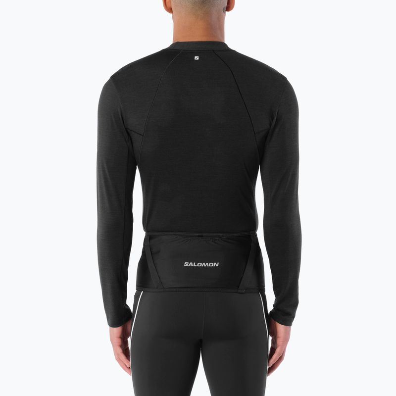 Men's running longsleeve Salomon Sense Merino Tee LS deep black 2