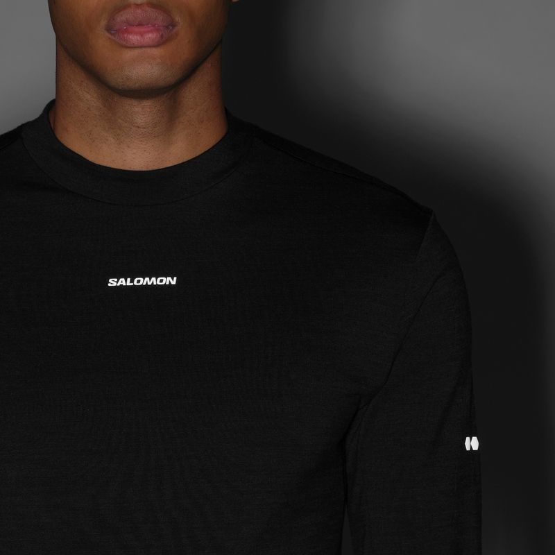 Men's running longsleeve Salomon Sense Merino Tee LS deep black 6