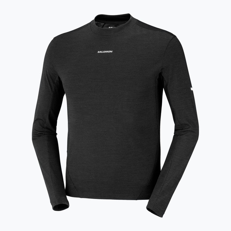 Men's running longsleeve Salomon Sense Merino Tee LS deep black 7