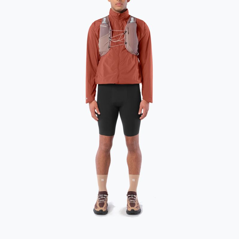 Men's running jacket Salomon Shakeout Fly burnt umber 2