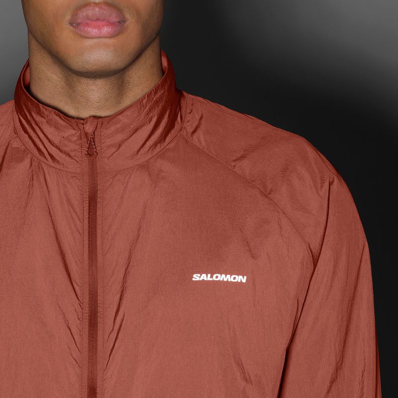 Men's running jacket Salomon Shakeout Fly burnt umber 8