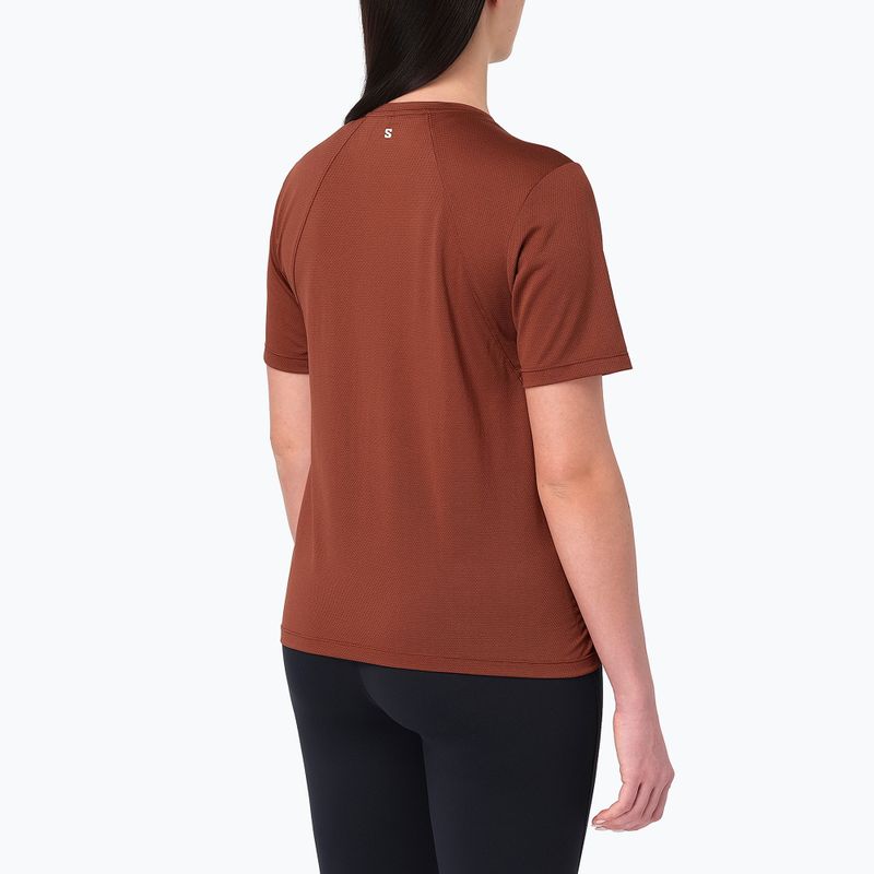 Women's running shirt Salomon Shakeout Core SS Tee burnt umber 2