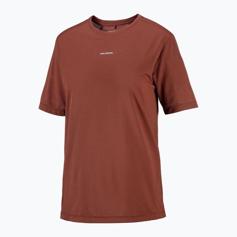 Women's running shirt Salomon Shakeout Core SS Tee burnt umber 4