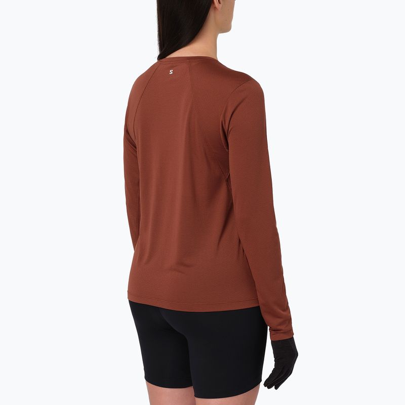 Women's running longsleeve Salomon Shakeout Core LS Tee burnt umber 2