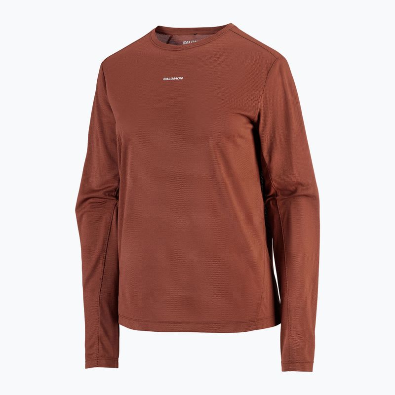 Women's running longsleeve Salomon Shakeout Core LS Tee burnt umber 4