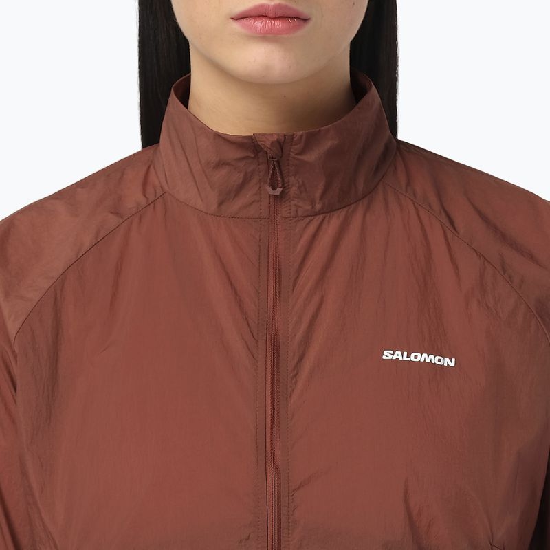 Women's running jacket Salomon Shakeout Fly burnt umber 3