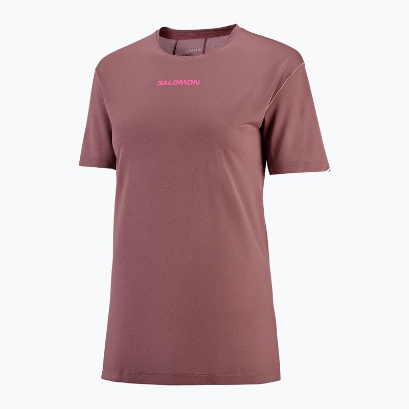 Women's running shirt Salomon Courtney Tee SS rose taupe 3