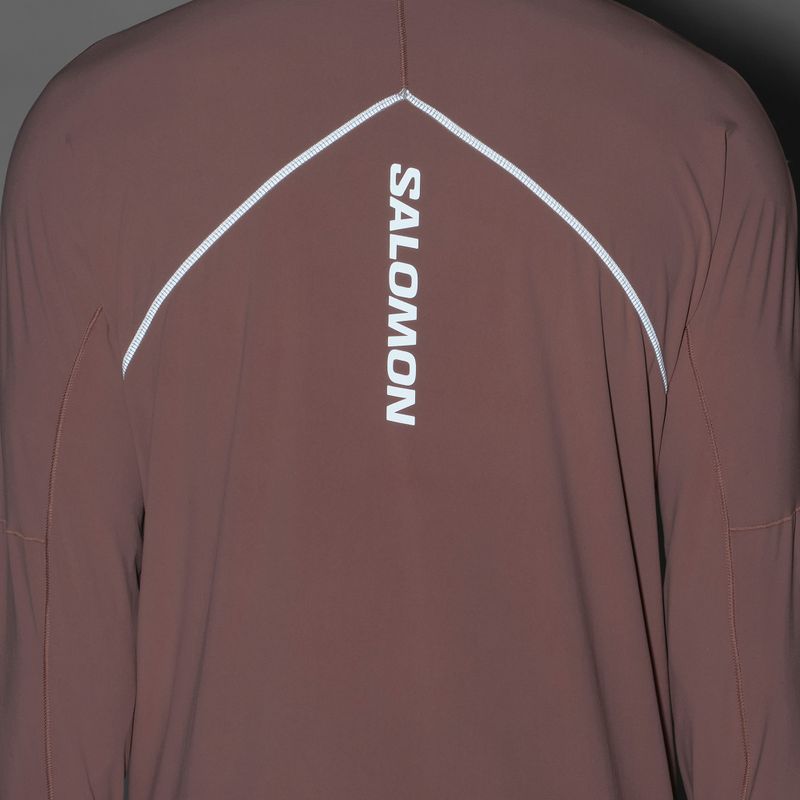 Men's running sweatshirt Salomon Sense Aero Hybrid Half Zip Hooded antler 7