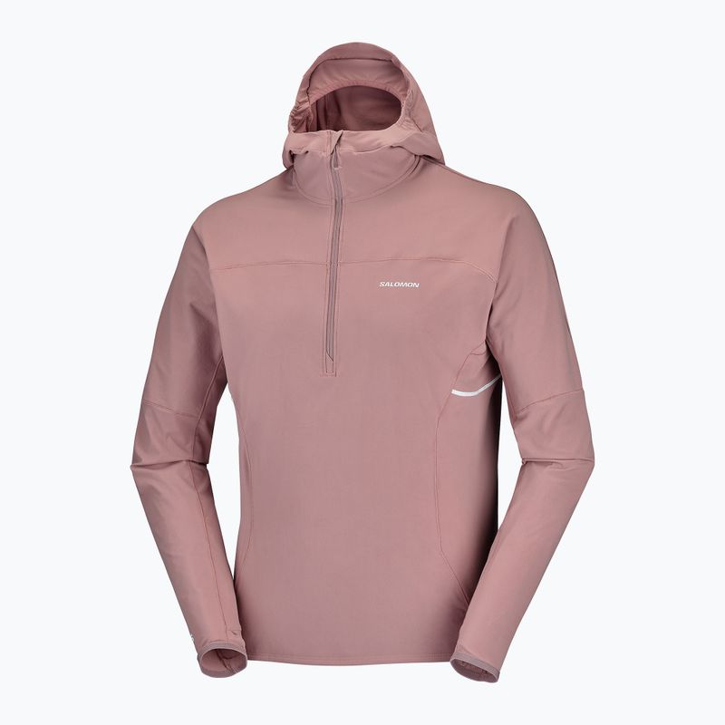 Men's running sweatshirt Salomon Sense Aero Hybrid Half Zip Hooded antler 8