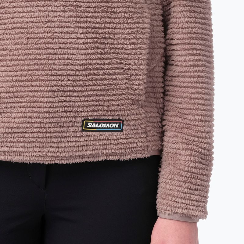 Women's fleece sweatshirt Salomon Thernova Fleece antler 4