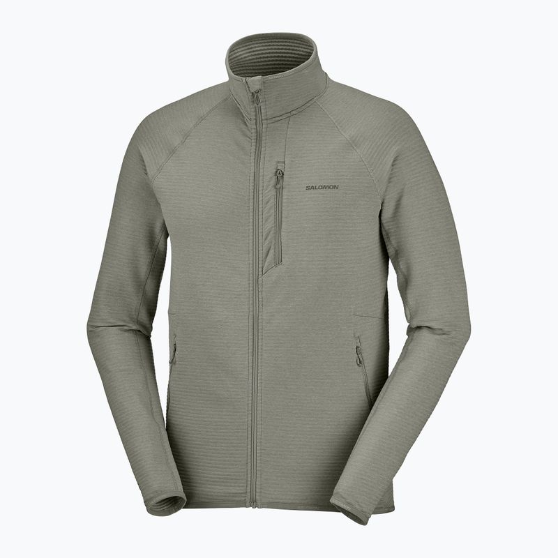 Men's trekking sweatshirt Salomon Essential Lightwarm Full Zip castor gray 4
