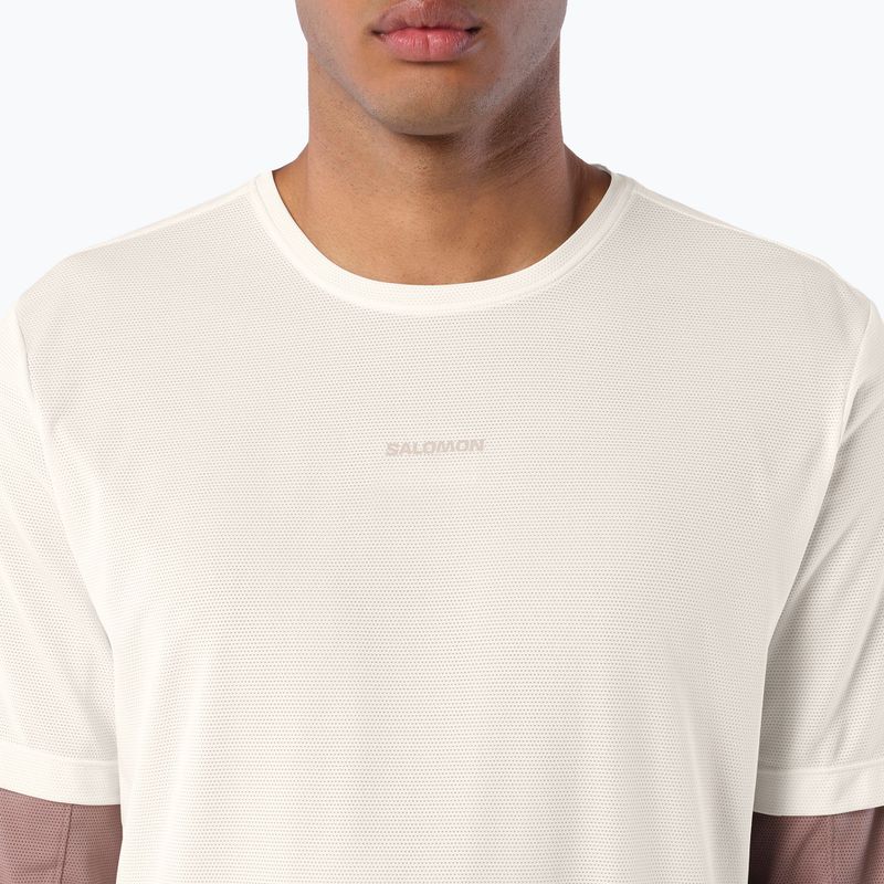 Men's running shirt Salomon Shakeout Core GFX SS Tee whisper white/pink frosting 3