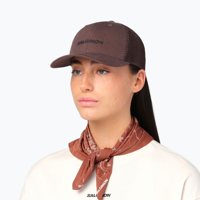 Baseball cap Salomon Logo Trucker coffee bean 4