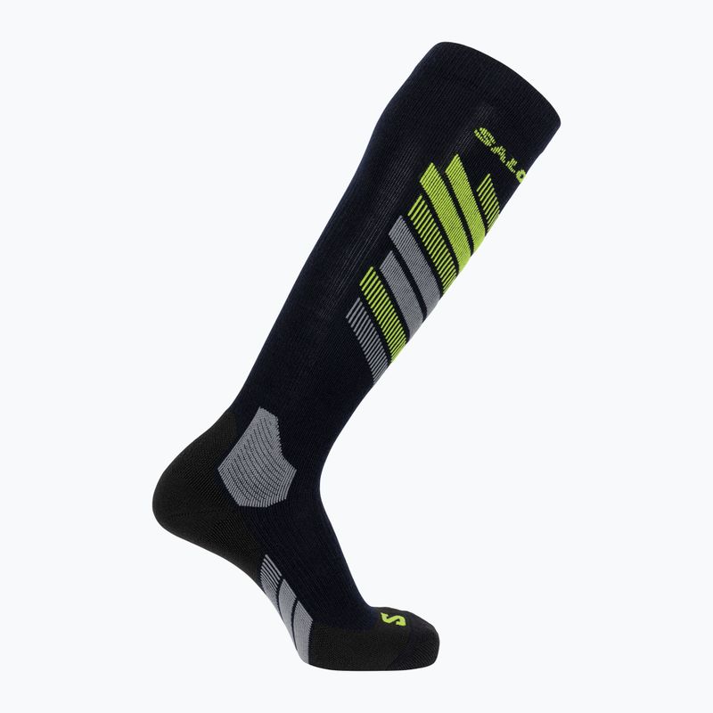Ski socks Salomon S/Max maritime blue/acid lime