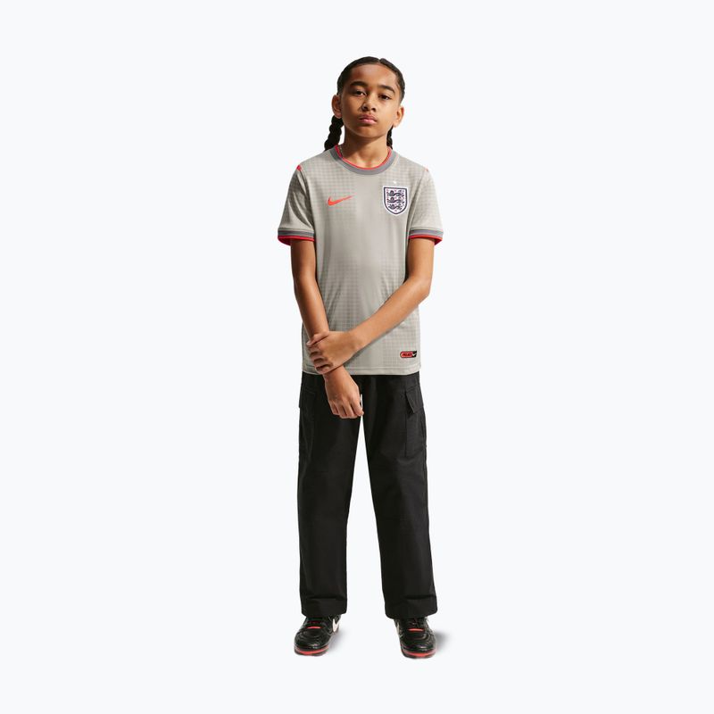 Children's football shirt Nike England Pre-Match pewter grey/bright crimson 3
