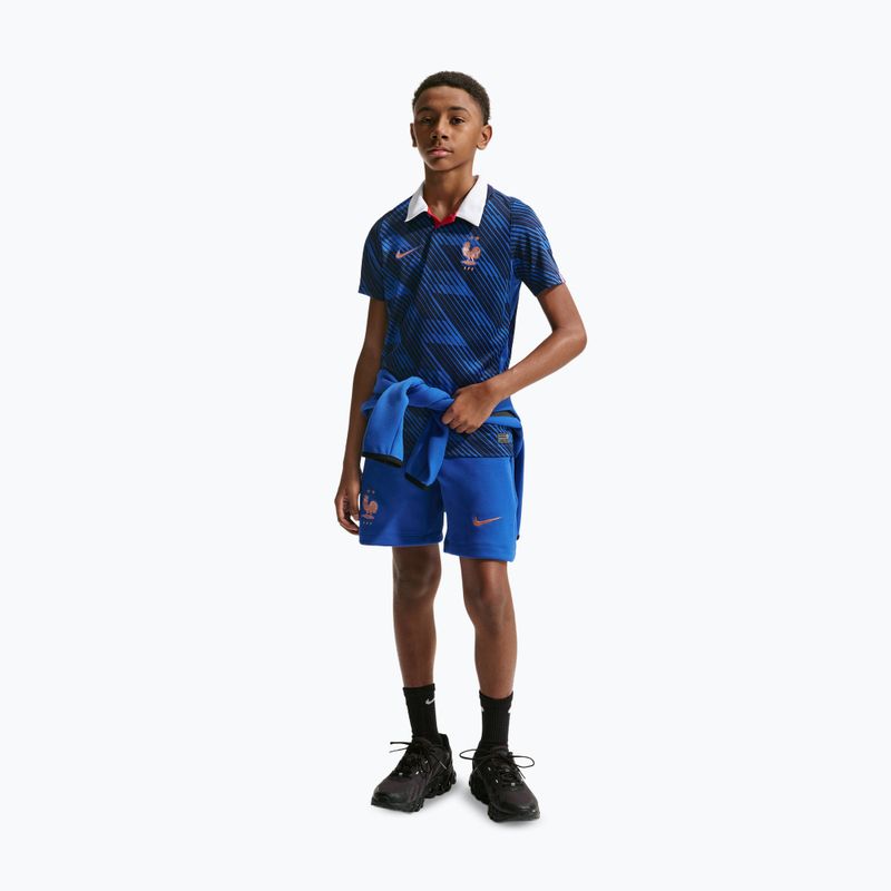 Children's football shirt Nike FFF 2026 Stadium Home game royal/metallic copper 5