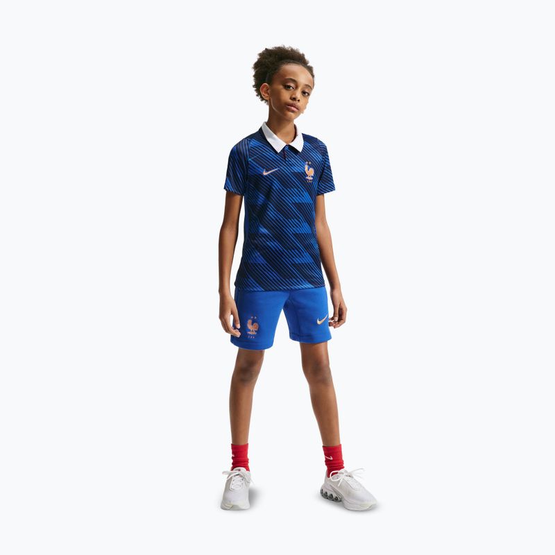 Children's football shirt Nike FFF 2026 Stadium Home game royal/metallic copper 6