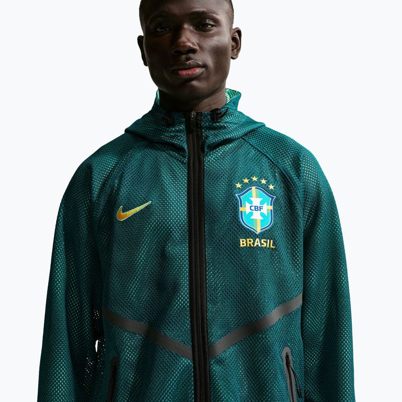 Men's football jacket Nike Brazil Soccer Anthem geode teal/light mint/midwest gold 4