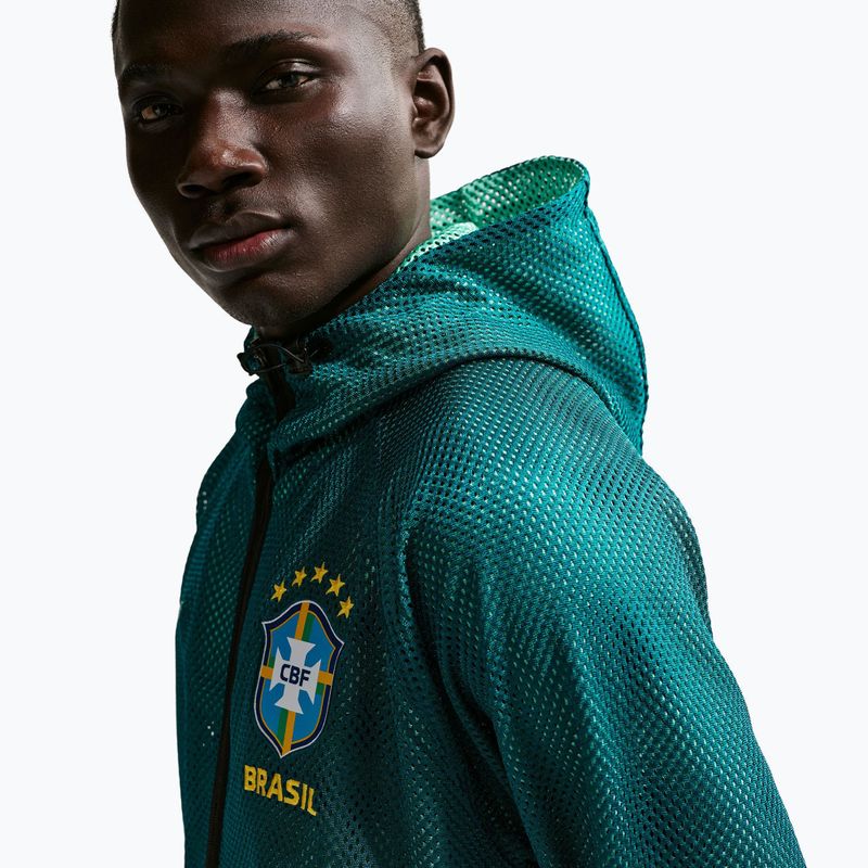Men's football jacket Nike Brazil Soccer Anthem geode teal/light mint/midwest gold 6