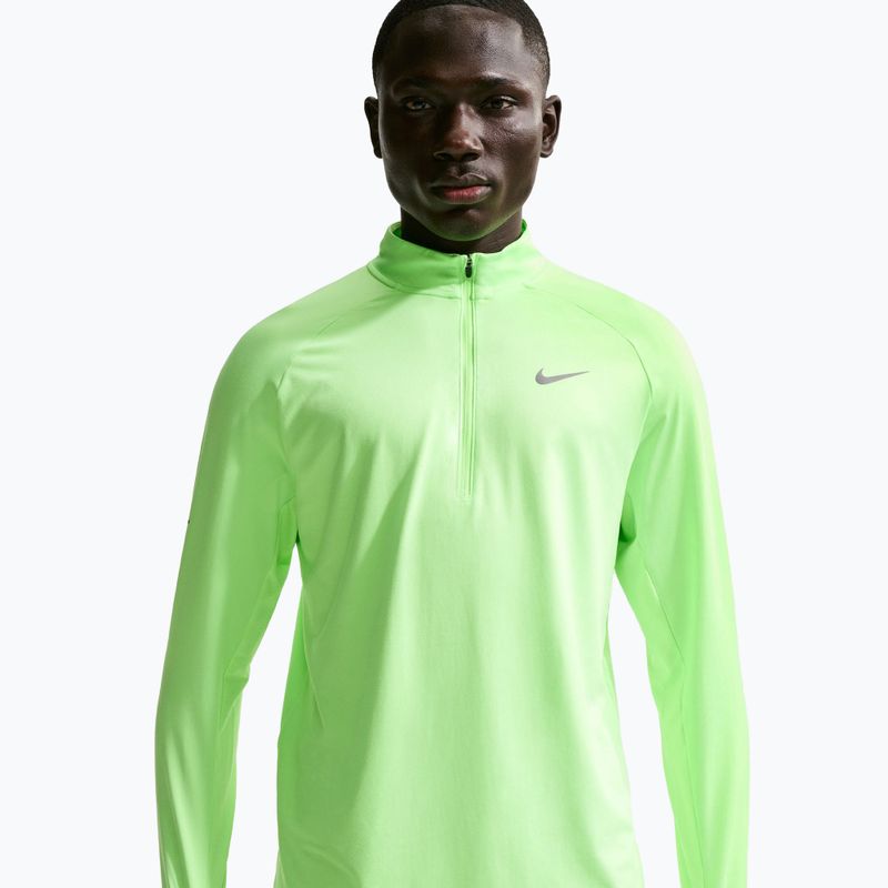 Men's running sweatshirt Nike Stride 1/4 Zip Dri-Fit lime blast