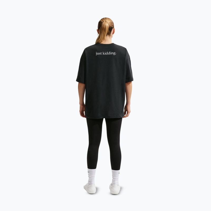 Women's T-shirt Nike Dri-Fit black/white/white 3