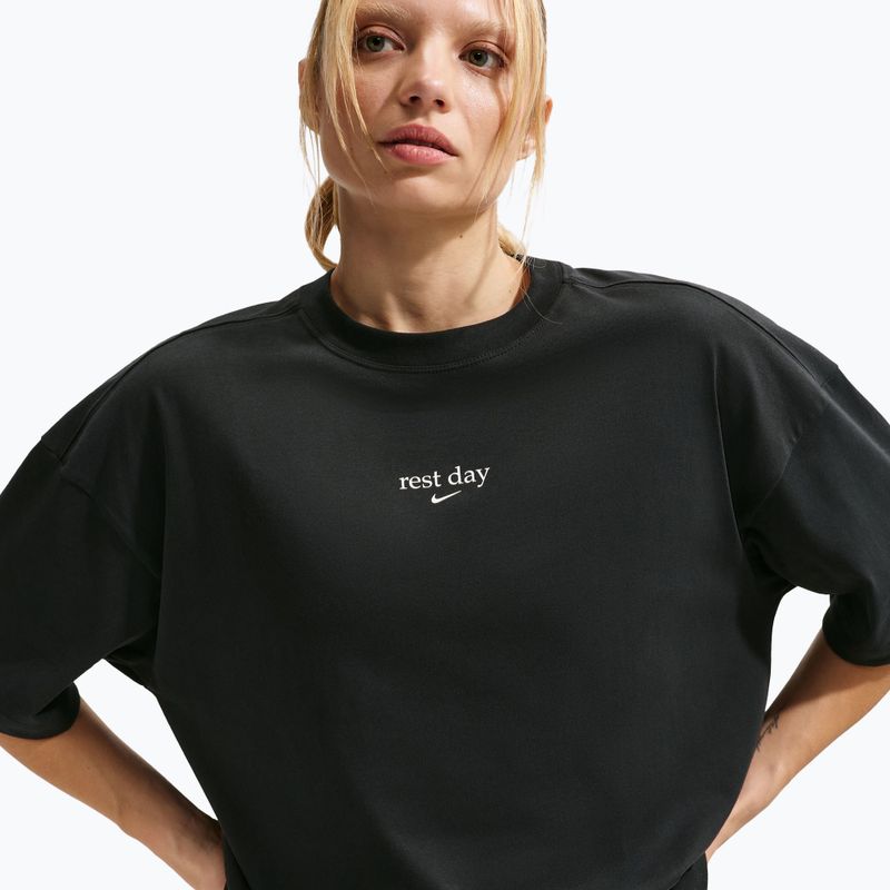 Women's T-shirt Nike Dri-Fit black/white/white 5