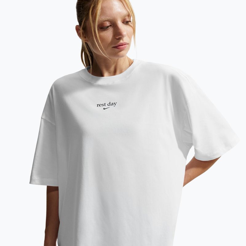 Women's T-shirt Nike Dri-Fit white/black/black 5