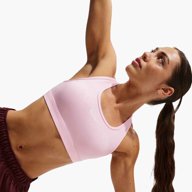 Training bra Nike Swoosh Medium Support pink foam/stone mauve/white 5