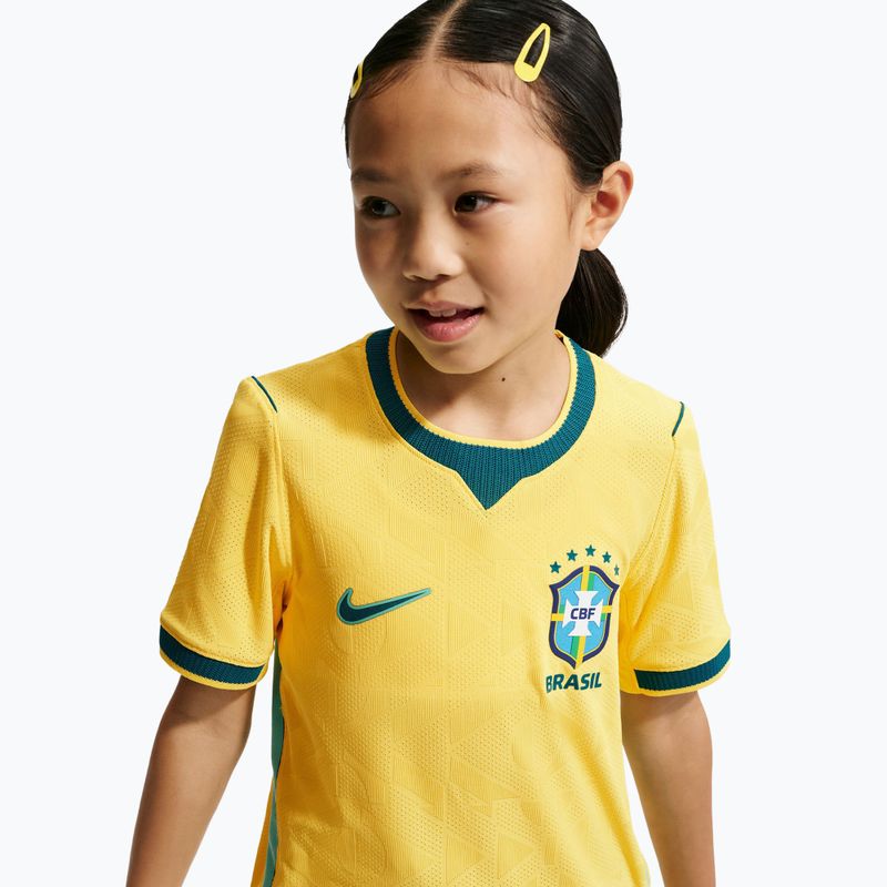 Children's football shirt Nike Brazil 2026/27 Match Home canary/light mint/geode teal 7