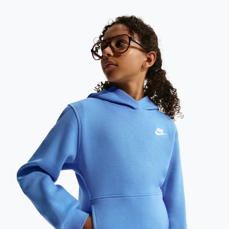 Children's sweatshirt Nike Sportswear Club Fleece university blue/white 6