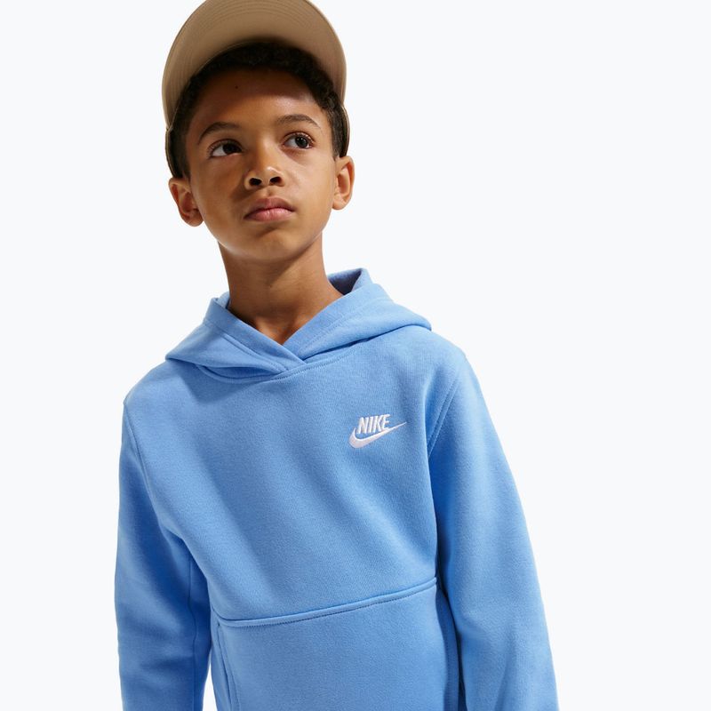 Children's sweatshirt Nike Sportswear Club Fleece university blue/white 7