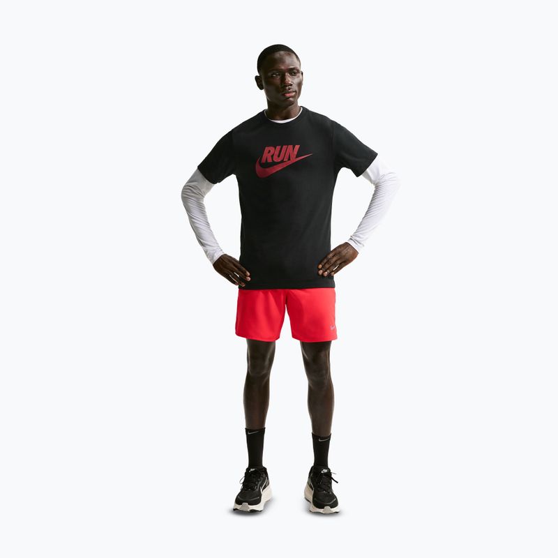 Men's T-shirt Nike Dri-Fit Running black/team crimson 2