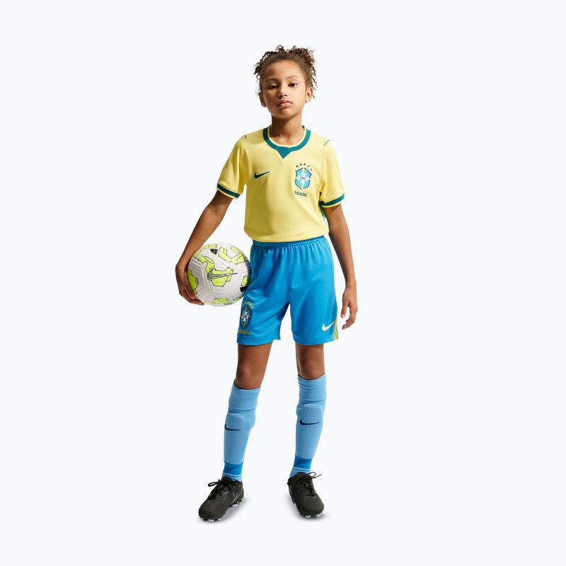 Children's football shorts Nike Brazil 2026 Stadium Home Soccer Replica light photo blue/light mint/white 2