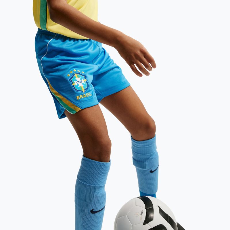 Children's football shorts Nike Brazil 2026 Stadium Home Soccer Replica light photo blue/light mint/white 4