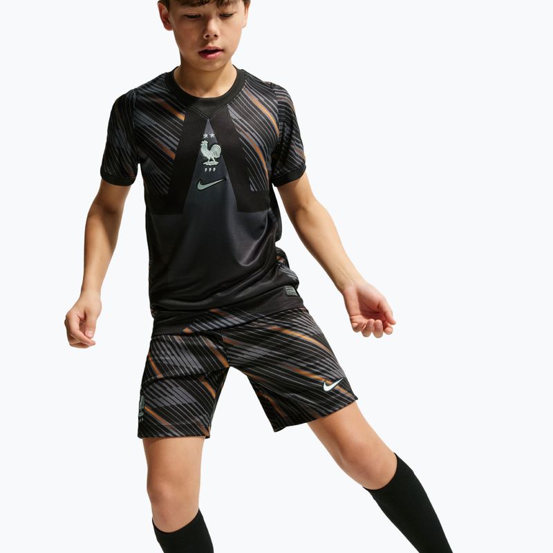 Children's goalkeeper shorts Nike FFF 2026/27 Stadium Goalkeeper black/medium ash/monarch/igloo 6