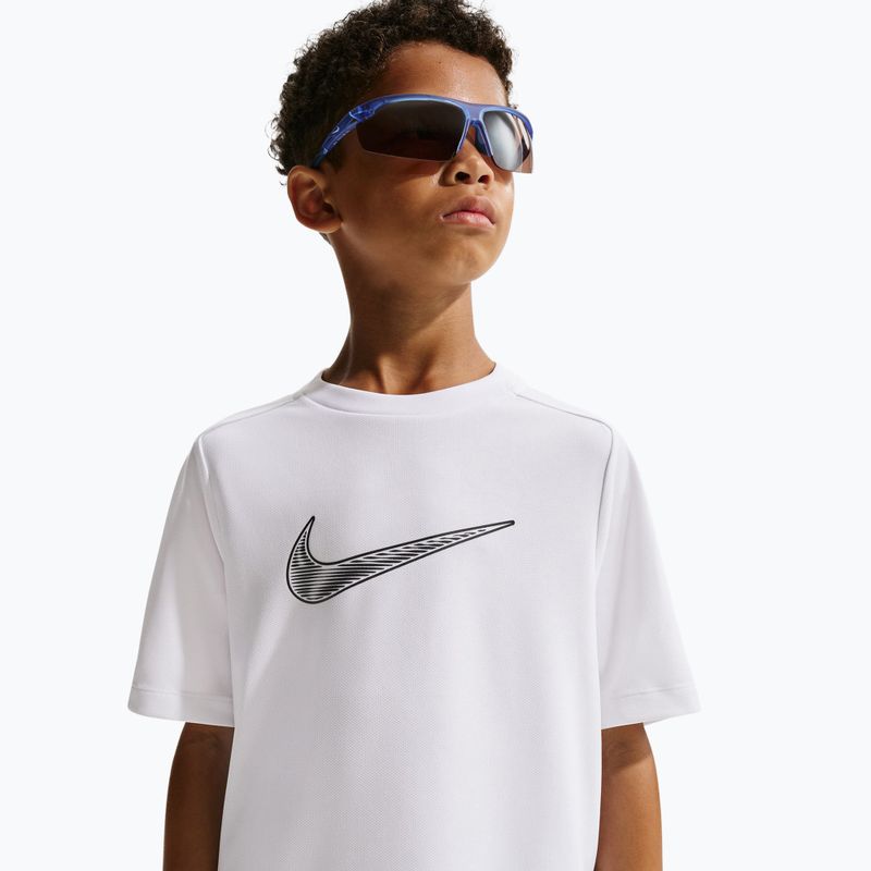 Children's T-shirt Nike Multi Dri-Fit white/black 6
