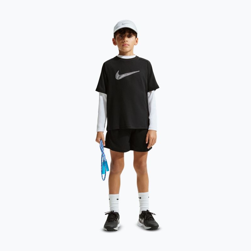Children's T-shirt Nike Multi Dri-Fit black/white 2