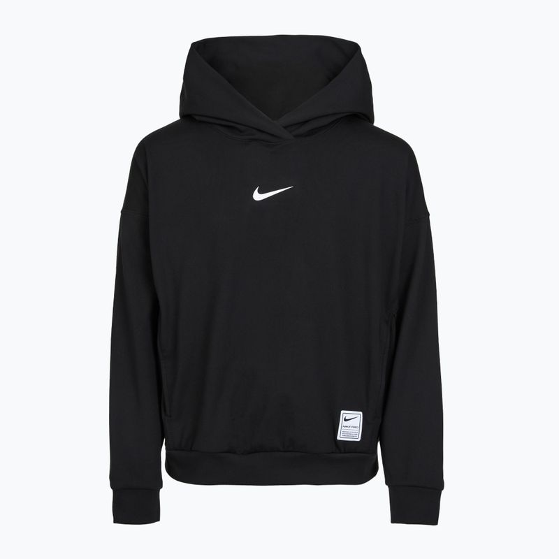 Children's sweatshirt Nike Pro Dri-Fit Pullover Hoodie black/white 8