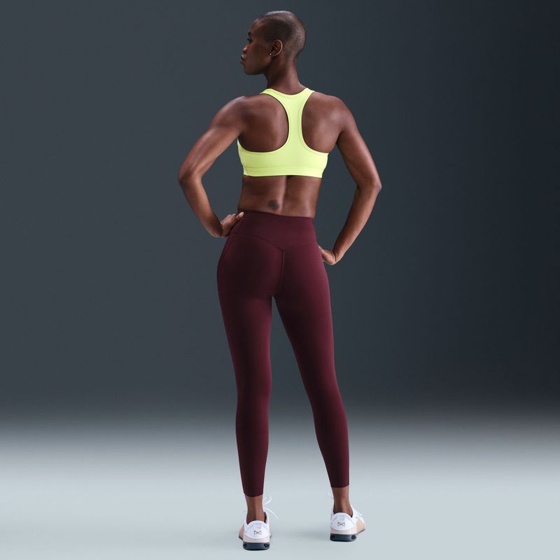 Training bra Nike Swoosh Medium Support light lemon twist/stone mauve/white 7