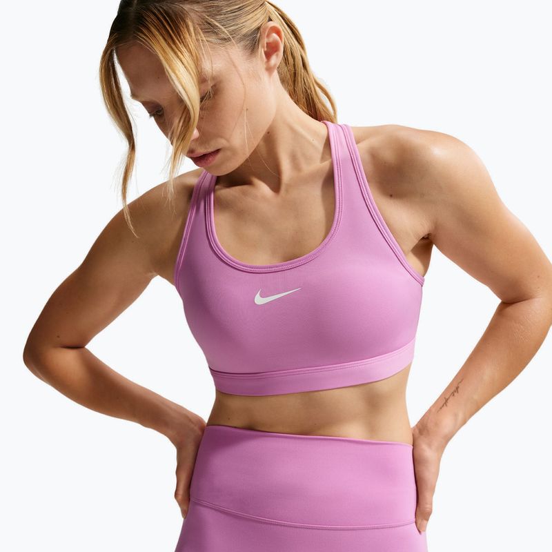 Training bra Nike Swoosh Medium Support light magenta/white 5