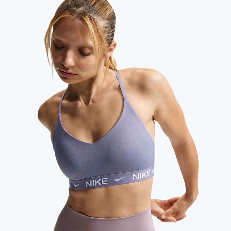 Training bra Nike Dri-Fit Indy Light Support iron purple/iron purple/white 4