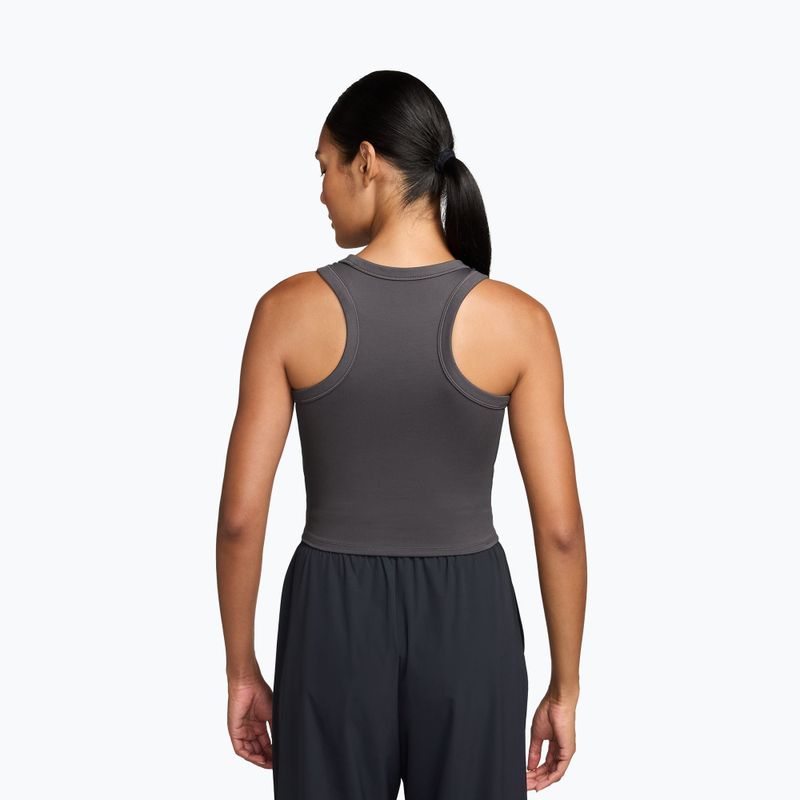 Women's T-shirt Nike One Fitted Dri-Fit Cropped Tank thunder grey/white 2