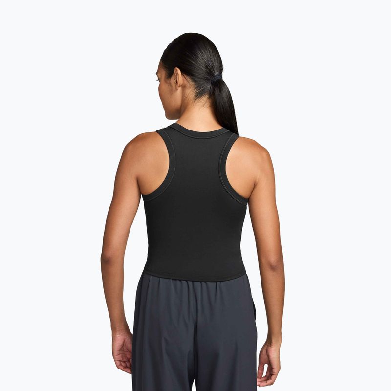 Women's T-shirt Nike One Fitted Dri-Fit Cropped Tank thunder black/white 2