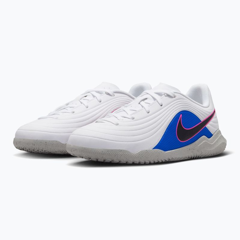 Children's football boots Nike Tiempo Maestro Club Jr IC white/racer blue/pink blast/black 3