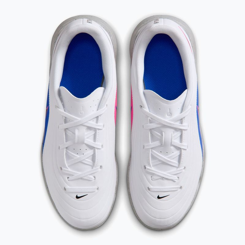 Children's football boots Nike Tiempo Maestro Club Jr IC white/racer blue/pink blast/black 6