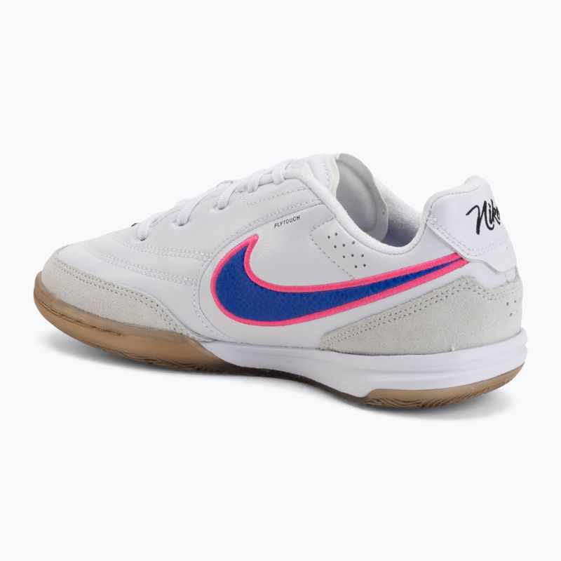 Children's football boots Nike Tiempo Streetgato Jr white/pink blast/racer blue 3