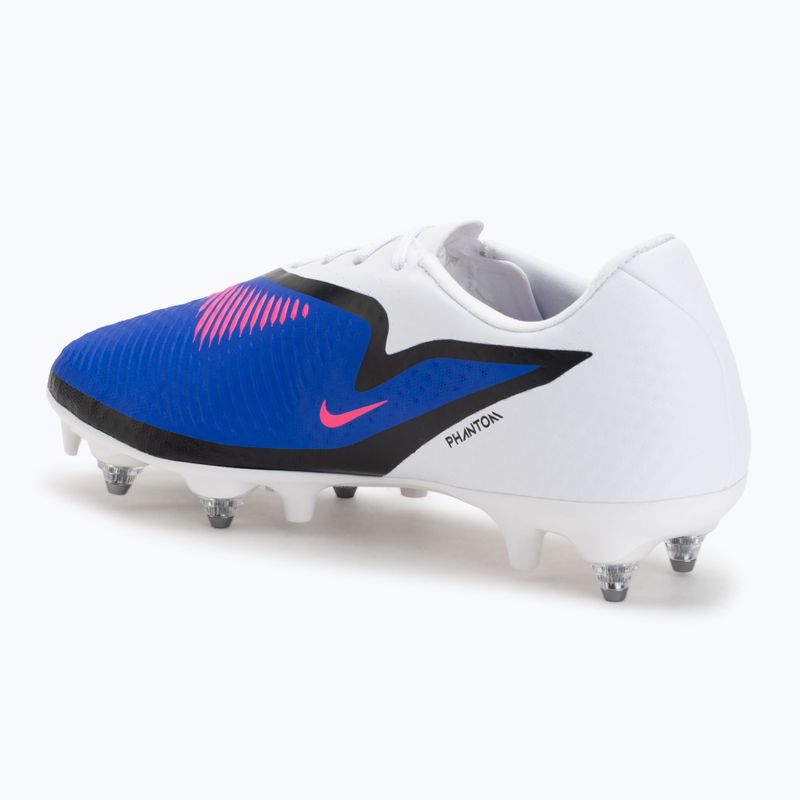 Men's football boots Nike Phantom 6 Low Academy SG racer blue/white/pink blast 3